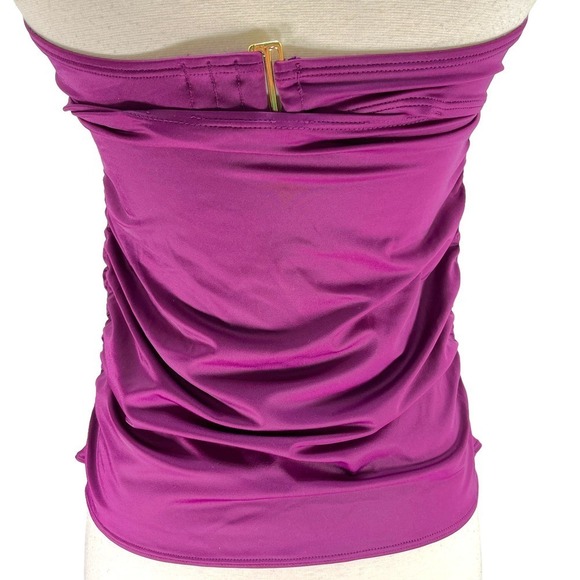 Soma NWT Bra Cup Sized Convertible Halter Shaping Tankini Top Henna Plum 34DD - Picture 11 of 16